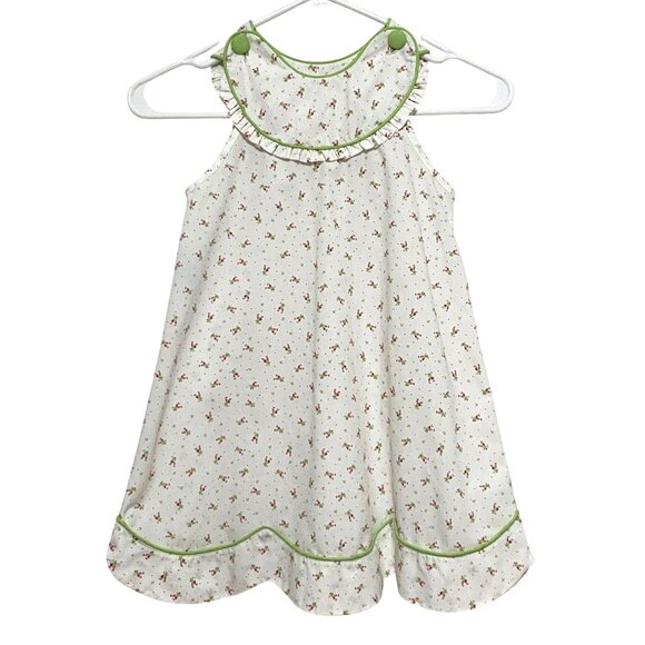 Remember Nguyen Toddler Girl Ditzy Floral Dress 4T White Spring Easter Nostalgia - Picture 1 of 6